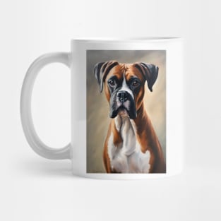 Boxer Dog Breed Oil Painting Mug